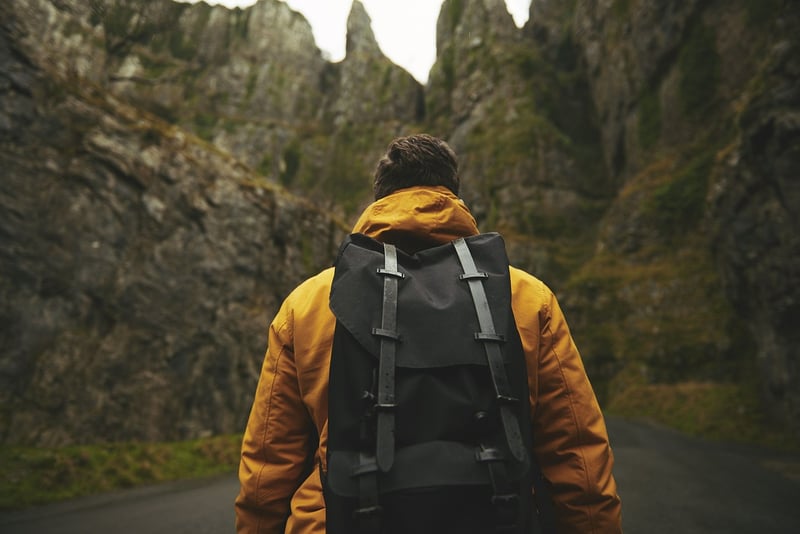 Hiking backpack in nature